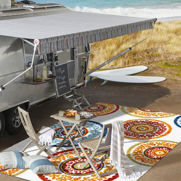 Circus Medallion High-low Indoor/outdoor Area Rug